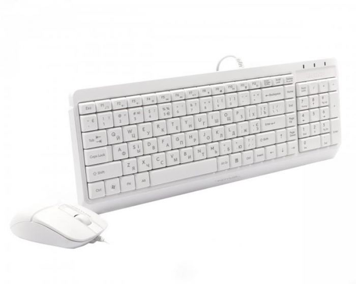 Комплект (клавіатура, мишка) A4Tech F1512 White USB