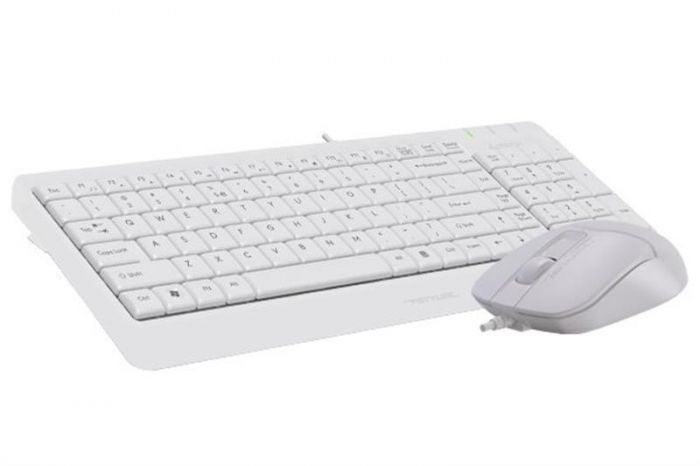 Комплект (клавіатура, мишка) A4Tech F1512 White USB