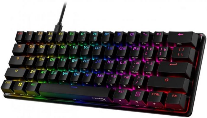 Клавіатура HyperX Alloy Origins 60 Red RGB RU Black (4P5N0AA) USB