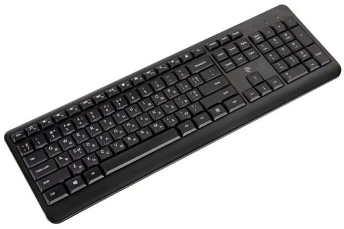 Клавіатура бездротова 2E KS220 WL Ukr (2E-KS220WB) Black USB