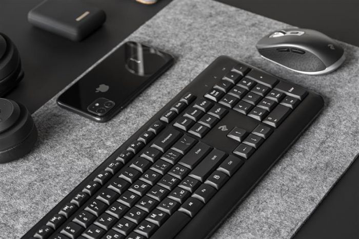 Клавіатура бездротова 2E KS220 WL Ukr (2E-KS220WB) Black USB