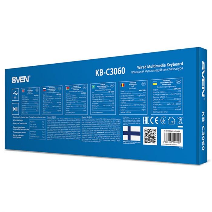 Клавіатура Sven KB-C3060 Ukr Black USB