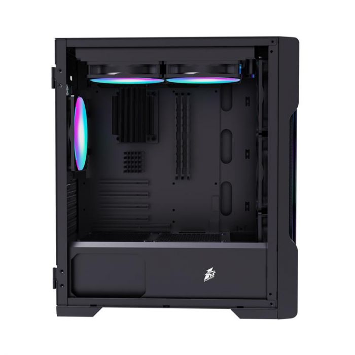 Корпус 1stPlayer T3-4F1-BK Black без БЖ