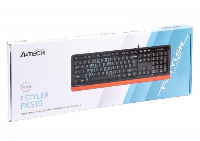 Клавіатура A4Tech Fstyler FKS10 Orange USB