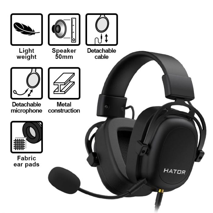 Гарнiтура Hator Hypergang Evo Elite Black (HTA-830)