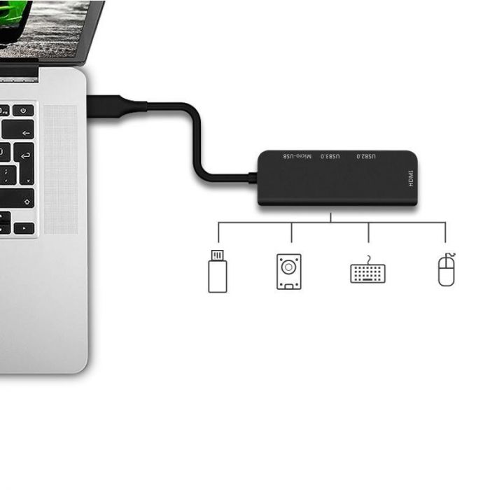 Концентратор USB-C XoKo AC-400