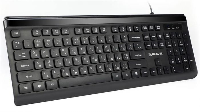 Клавіатура REAL-EL Comfort 7085 Ukr Black USB