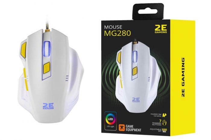 Мишка 2E Gaming MG280 LED White (2E-MG280UWT) USB