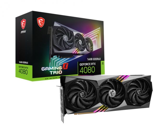 Відеокарта GF RTX 4080 16GB GDDR6X Gaming X Trio MSI (GeForce RTX 4080 16GB GAMING X TRIO)