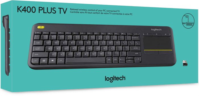 Клавіатура бездротова Logitech K400 Plus Black (920-007145)