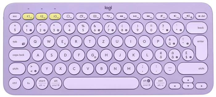 Клавіатура бездротова Logitech K380 Multi-Device Bluetooth Lavender Lemonade (920-011166)
