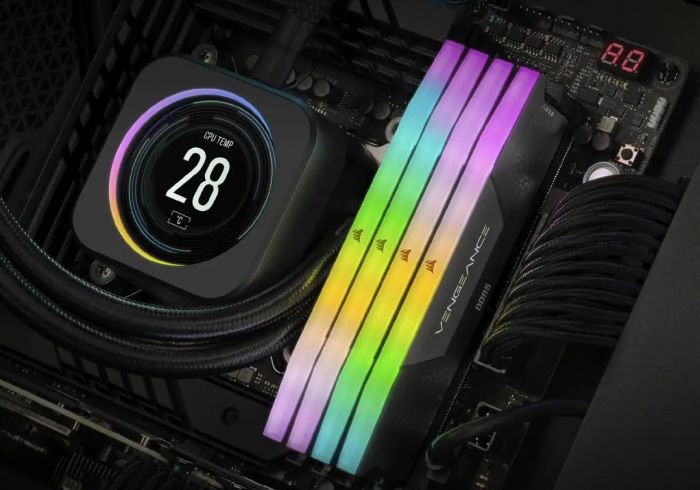 Модуль пам`ятi DDR5 2x16GB/6000 Corsair Vengeance RGB Black (CMH32GX5M2B6000C40)