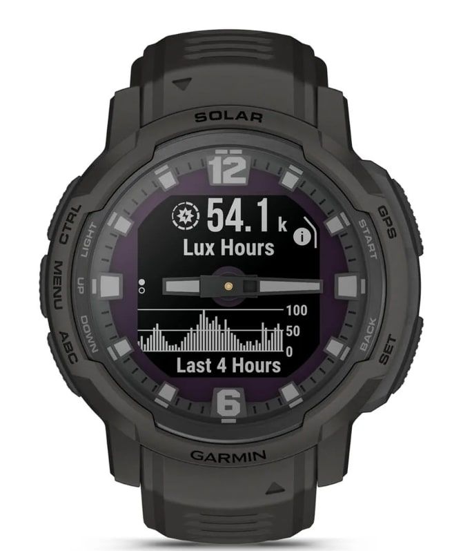 Смарт-годинник Garmin Instinct Crossover Solar Graphite (010-02730-01)