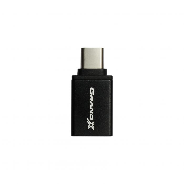 Адаптер Grand-X USB Type-C - USB V 3.0 (M/F) Black (AD-112)