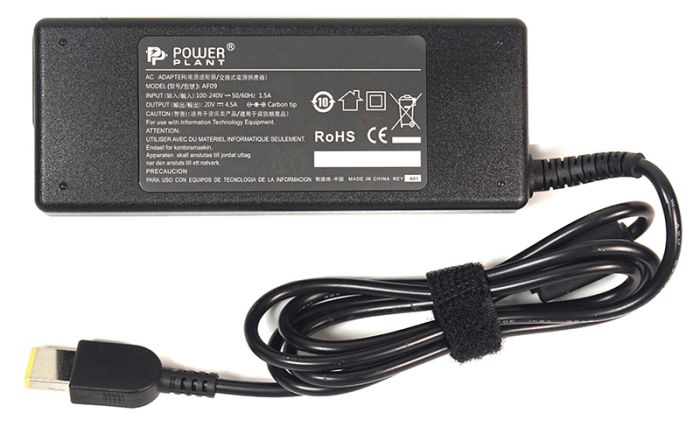 Блок живлення PowerPlant для ноутбука IBM/Lenovo 220V, 20V 90W 4.5A, Special (IB90HSPE)