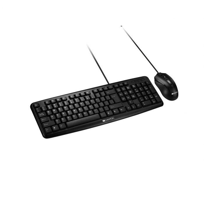 Комплект (клавіатура, мишка) Canyon CNE-CSET1-RU USB Black