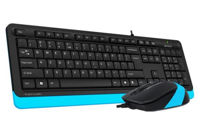 Комплект (клавіатура, мишка) A4Tech F1010 Black/Blue USB