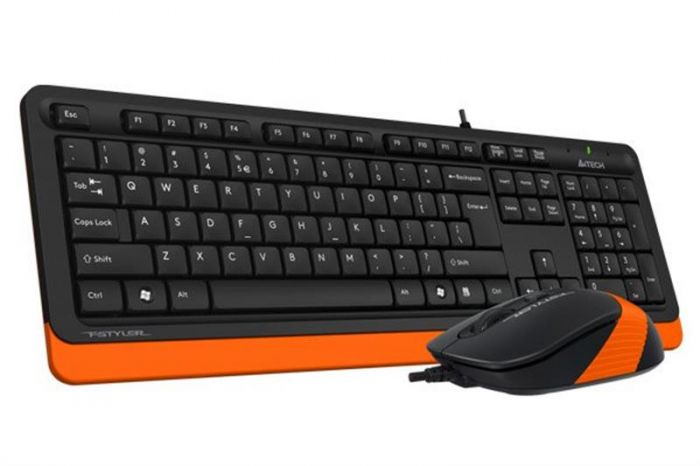 Комплект (клавіатура, мишка) A4Tech F1010 Black/Orange USB