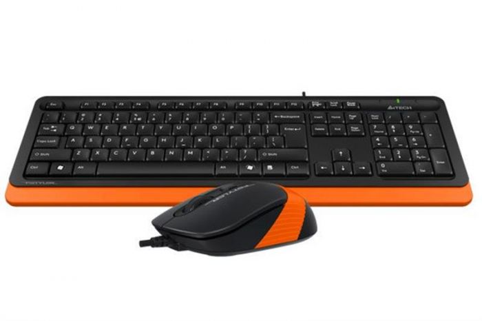 Комплект (клавіатура, мишка) A4Tech F1010 Black/Orange USB