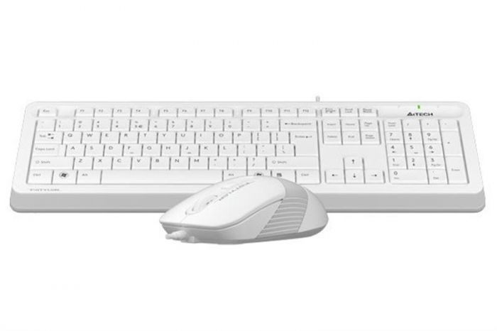 Комплект (клавіатура, мишка) A4Tech F1010 White USB