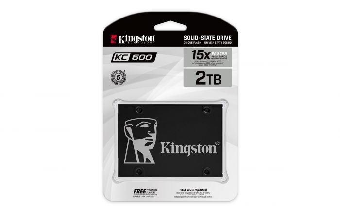Накопичувач SSD 2TB Kingston KC600 2.5" SATAIII 3D TLC (SKC600/2048G)
