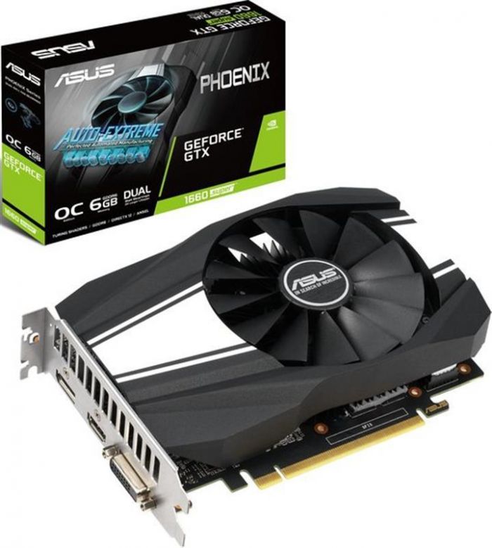 Відеокарта GF GTX 1660 Super 6GB GDDR6 Phoenix OC Asus (PH-GTX1660S-O6G)