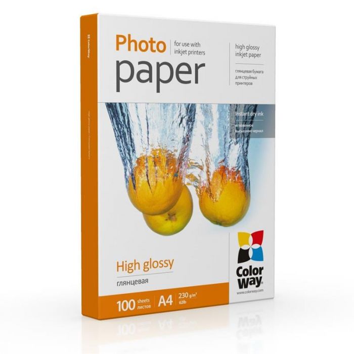 Фотопапiр CW глянсовий 230г/м2 A4 100арк. (PG230100A4)
