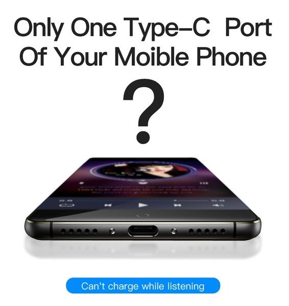 Адаптер USB Type C - 3.5 мм з блоком живленя, 0.1 m, Black (BGGBA)