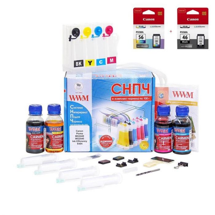 Система БПЧ WWM Canon Pixma E3140/E484 + PG46/CL56 (IS.0130set)