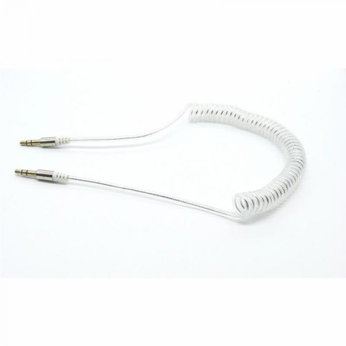 Аудіо-кабель Dengos mini-Jack 3.5 mm(M)-mini-Jack 3.5 mm(M) 1м, White (AUDIO-PLS-PRUZH-WHITE)