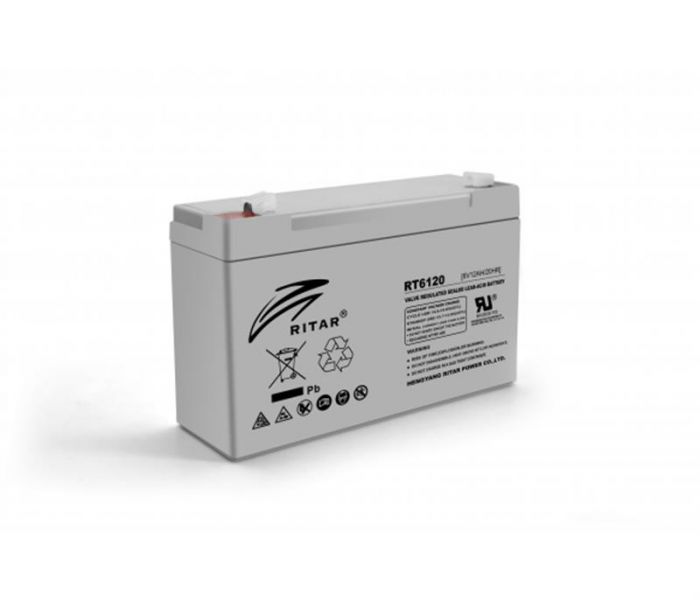 Акумуляторна батарея Ritar 6V 12AH Gray Case (RT6120A/02969) AGM