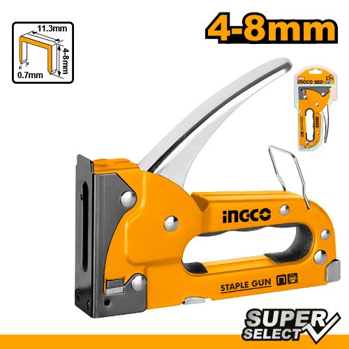 Степлер металевий, 4–8 мм INGCO Super Select