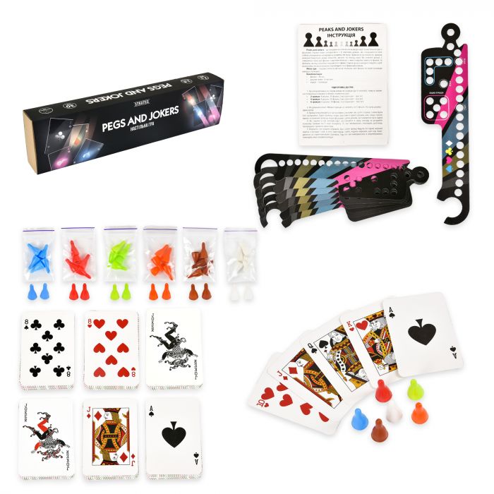 Настільна гра Pegs and Jokers Strateg українською мовою (30348)
