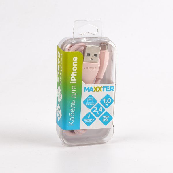 Кабель Maxxter USB 2.0 — Lightning 1 м (UB-L-USB-01GP)