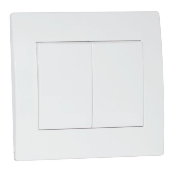 Вимикач SVEN Home SE-104 подвійний прихованого типу білий