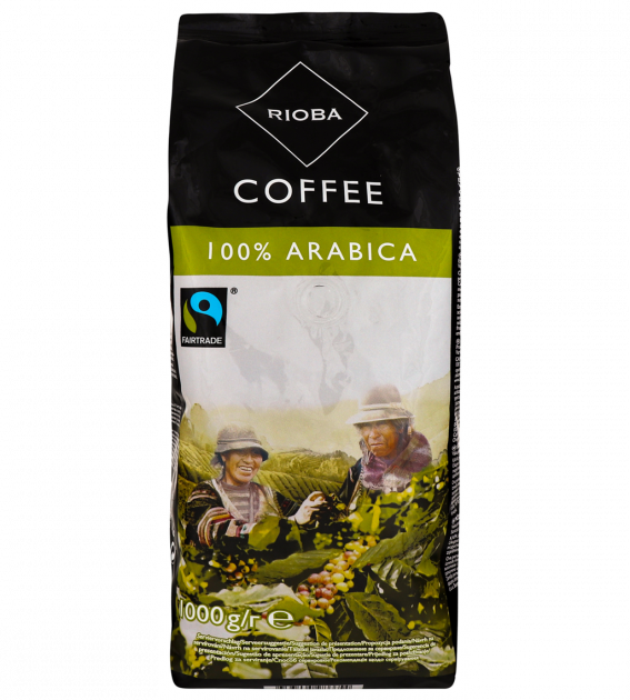 Кава Rioba Coffee Арабіка натуральна смажена в зернах 1000г