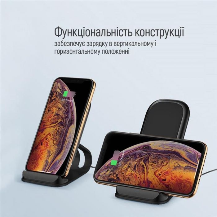 Бездротовий зарядний пристрій ColorWay Wireless Stand 15W Black (CW-CHW31Q-BK)