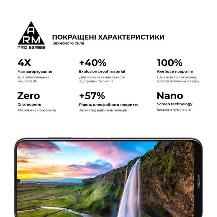 Захисне скло Armorstandart Pro для Nokia G20 Black, 0.33mm (ARM58807)