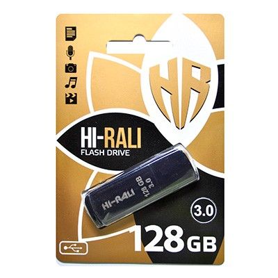 Флеш-накопичувач USB3.0 128GB Hi-Rali Taga Series Black (HI-128GBTAG3BK)