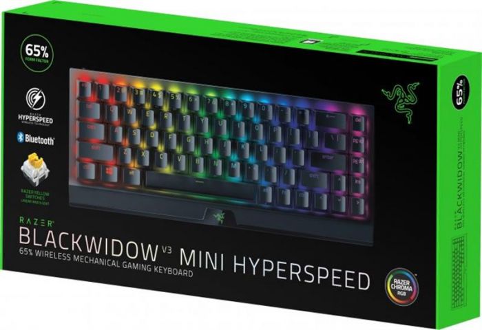 Клавіатура бездротова Razer BlackWidow V3 Mini Hyperspeed Yellow Switch (RZ03-03890700-R3R1) Black USB/Bluetooth