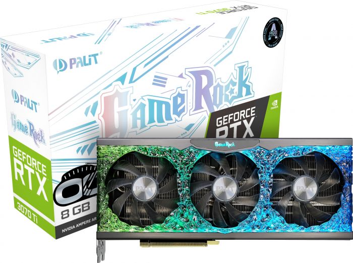 Відеокарта GF RTX 3070 Ti 8GB GDDR6X GameRock OC Palit (NED307TT19P2-1047G)