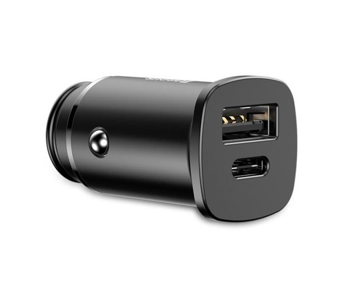 Автомобільний зарядний пристрій Baseus Square Metal (2USB, 4.5A) 30W Black (CCALL-AS01)