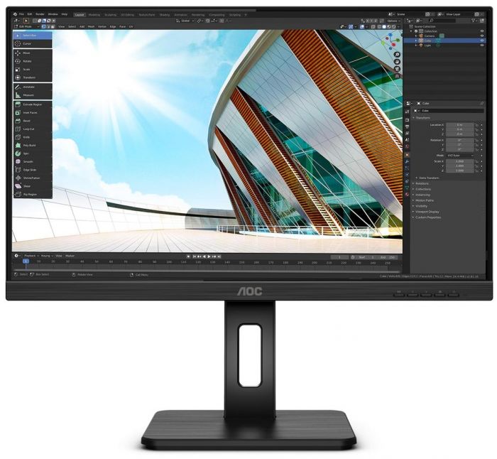 Монiтор AOC 23.8" 24P2C IPS Black