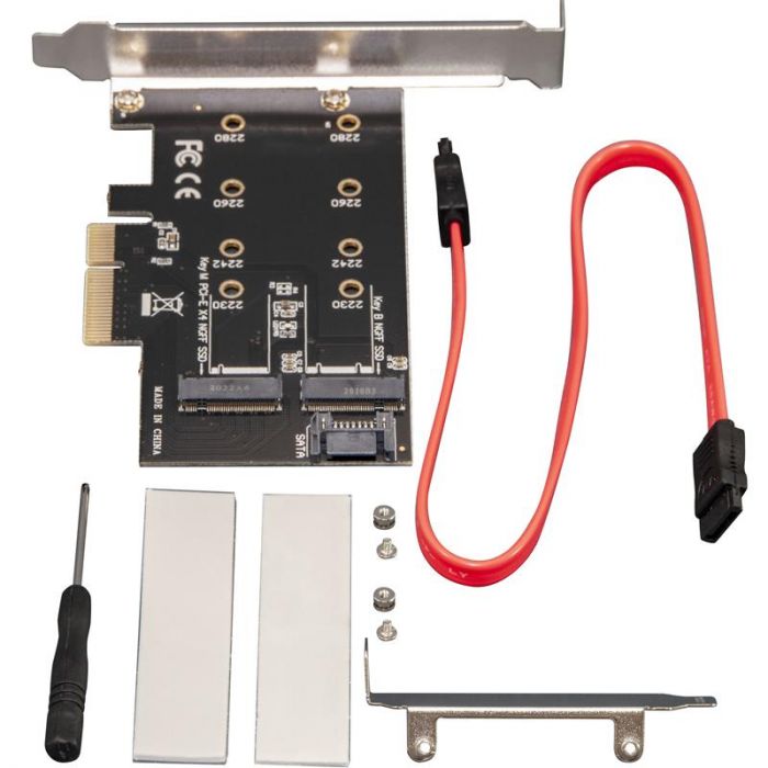 Контролер Frime (ECF-PCIEtoSSD001.LP) PCI-E-M.2 (B&M Key) NGFF