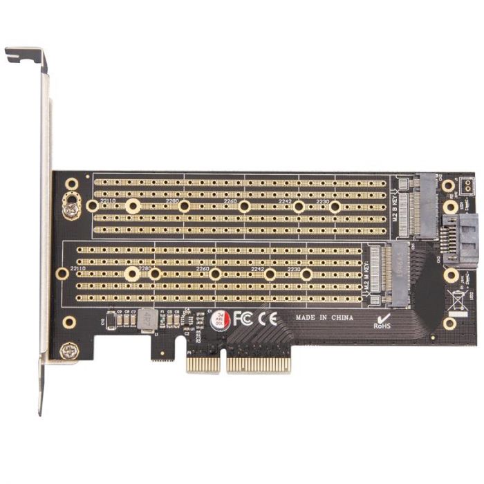 Контролер Frime (ECF-PCIEtoSSD002.LP) PCI-E-M.2 (B&M Key) NVMe