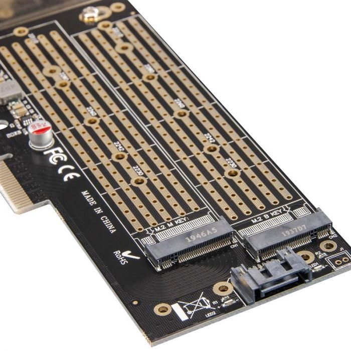 Контролер Frime (ECF-PCIEtoSSD002.LP) PCI-E-M.2 (B&M Key) NVMe