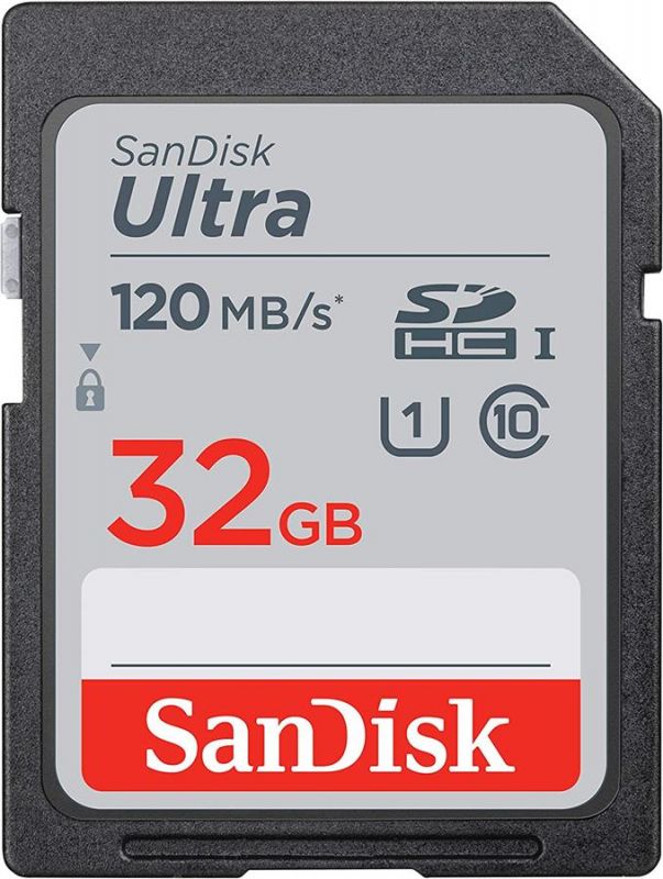 Карта пам`яті SDHC 32GB UHS-I Class 10 SanDisk Ultra R120MB/s (SDSDUN4-032G-GN6IN)