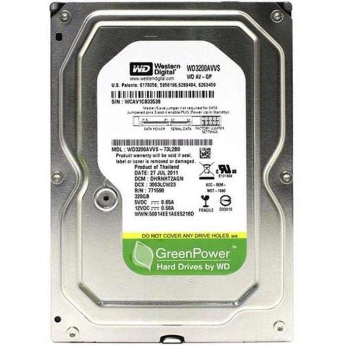 Накопичувач HDD SATA 320GB WD 7200rpm 8MB AV-GP (WD3200AVVS)