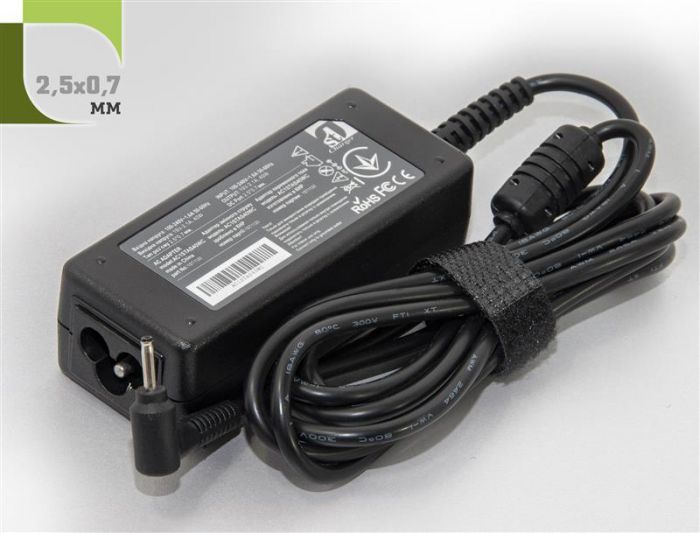 Блок живлення 1StCharger для ноутбука Asus 19V 40W 2.1A 2.5х0.7мм (AC1STAS40WC)