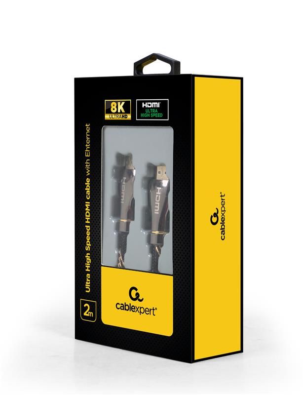 Кабель Cablexpert HDMI - HDMI v.2.1, M/M, 2 м, чорний (CCBP-HDMI8K-2M) коробка